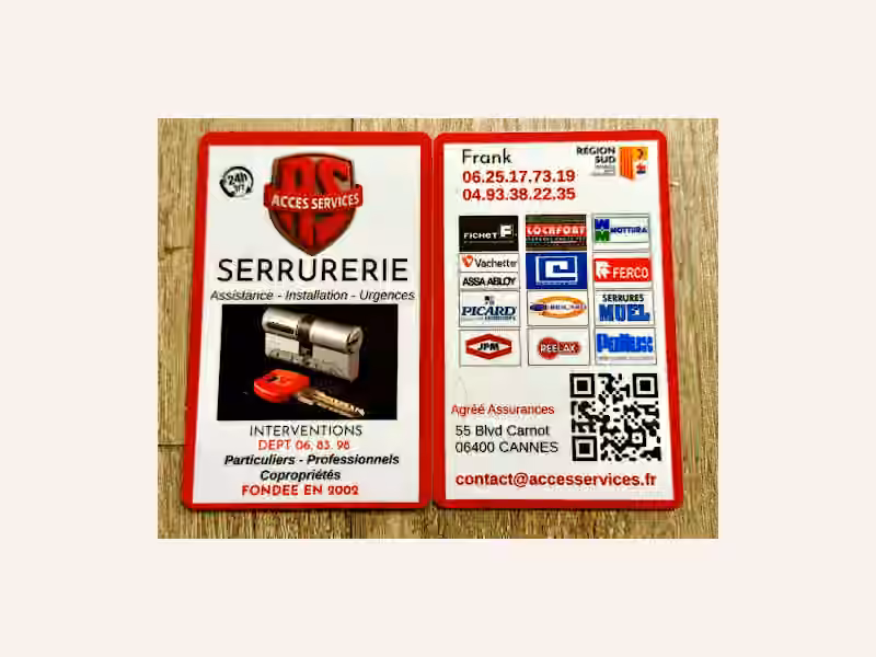 Serrurier Cannes / Cannet - Acces services
