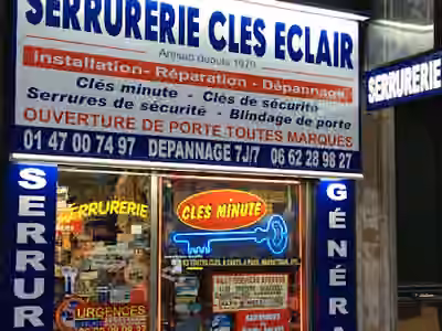 Artisan Serrurier Paris 11 CLÉS-ÉCLAIR (depuis1970)